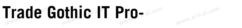 Trade Gothic IT Pro字体转换